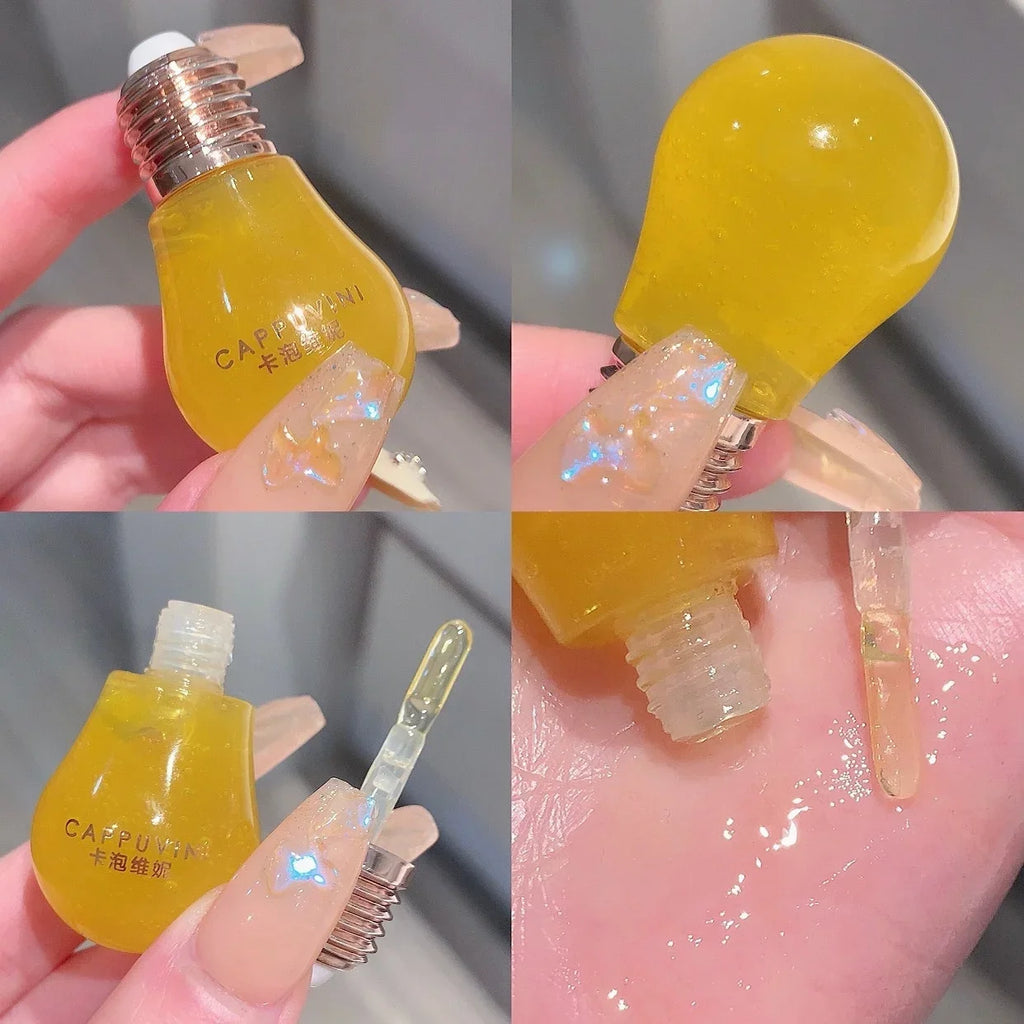 Moisturizing Gloss Plumping Lip Gloss Lip Plumper Makeup Glitter Nutritious Liquid Lipstick Cherry Jelly Oil Clear Lip Gloss