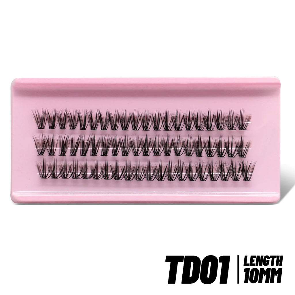 GROINNEYA DIY Eyelashes Cluster Lashes Lash Extension Natural Soft 100% Handmade Mink Lashes Reusable Makeup