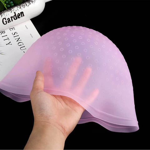 1set Silicone Highlighting Cap with Hook Needle Reusable Hair Dye Cap Set Barber Professional Hair Coloring Salon Hair Tools