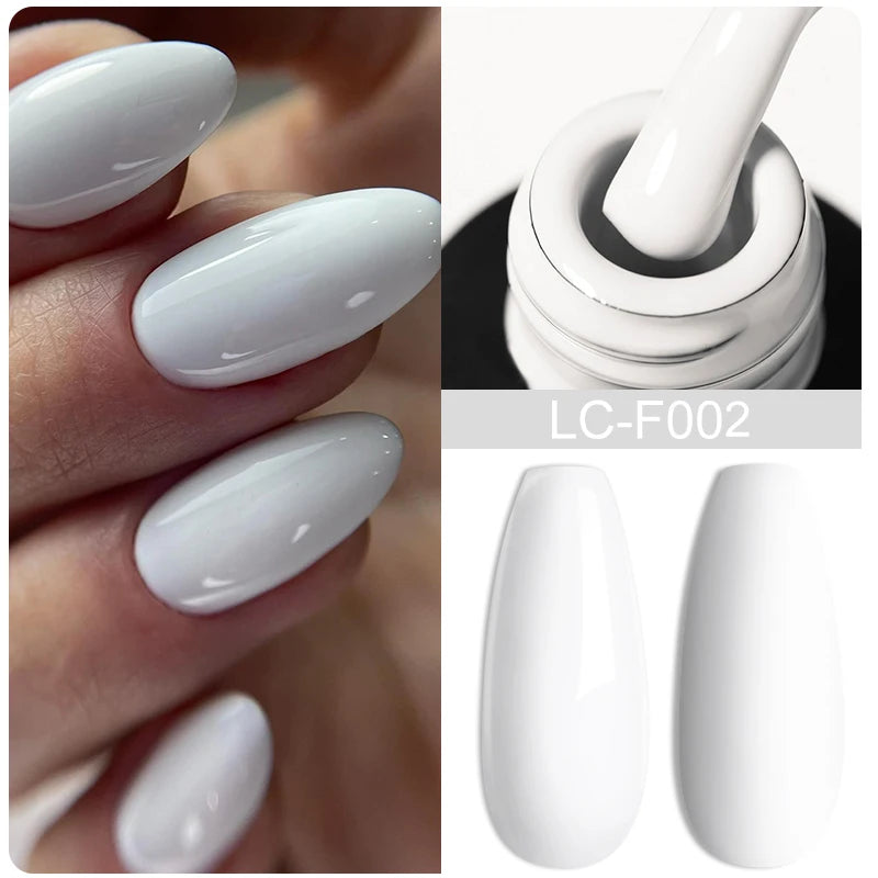 LILYCUTE 7ML Pink Glitter Nail Gel Polish Nude Natural Long Lasting Manicure Soak Off UV LED Nail Art Base Top Coat Gel Varnish