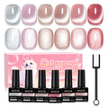 NOCIS Bottle Fruit Cat Eye 6-color Set -- Ultra Bright Cat Eye Nail Kit, 6 Colors of Magnetic Gel Polish Stylish Salon