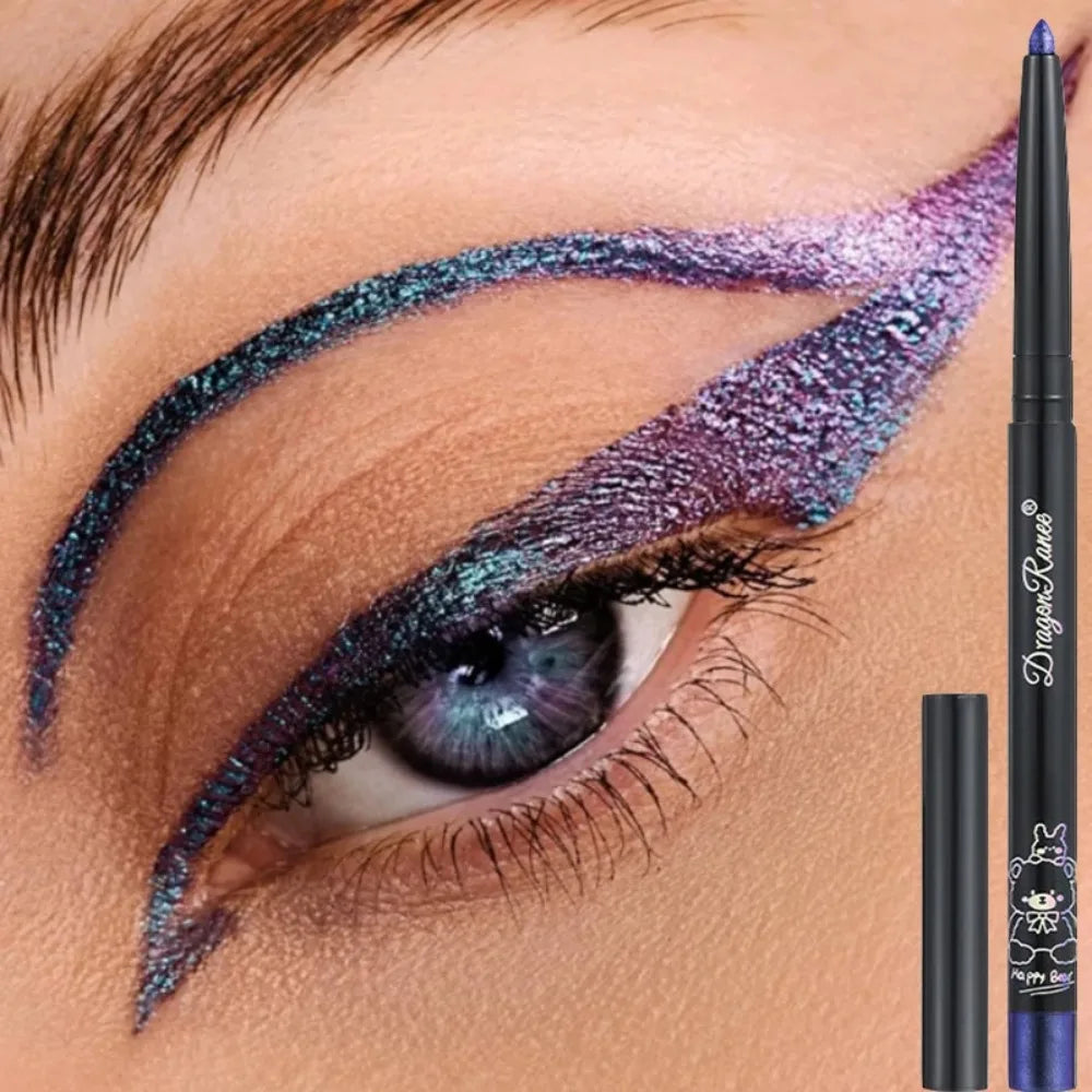 Glitter Aurora Eyeliner Pen Multi Chrome Eye Liner Lasting Shiny Metallic Eyeshadow Lying Silkworm Green Purple Makeup Pigment