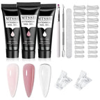 Mtssii 17PCS/Set 20ml Nail Extension Gel Set Builder UV Gel for Nails With 6W UV LED Lamp Nail Extension Tools Kit For Beginner