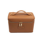 pu leather cosmetic bag with zoned storage and large capacity toiletry bag for autumn and winter new products