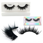 New Spike Real Mink Lashes High Quality 16mm 18mm 20mm 25mm Volume Fluffy Wispy Strip Lashes Suppliers Wholesale Mink Eyelashes