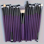 20-Piece Luxury Makeup Brush Collection - Premium Vegan Brush Set for Flawless Foundation, Contouring, Eyeshadow, and More, with