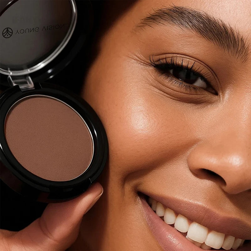 Waterproof Contouring Powder Palette Matte Finishing Bronzer Hairline Modify Nose Shadow Buildable Coverage for All Skin Tones
