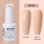 Arte Clavo Transparent Nude Pink Color Jelly Gel Nail Polish Semi Permanent 15ml Top Coat Soak Off UVLED Varnish Nail Art Design