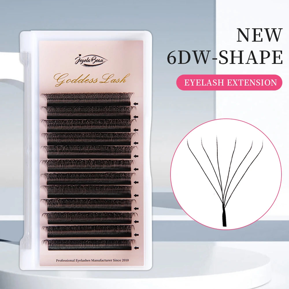 Goddess W3D 4D 5D 6D Eyelash Extension W Style Faux Mink Natural Soft Bloom Lash Automatic Flowering Premade Fans Volume Eyelash