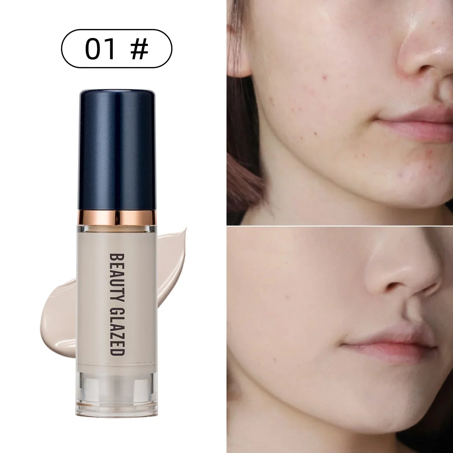 6 Color Face Liquid Foundation Waterproof Long Wear Oil Control Foundation Concealer Liquid Foundation Beauty Makeup Cosmetic