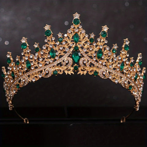 Baroque Crystal Tiaras And Crowns For Women Bride Rhinestone Prom Diadem Bridal Wedding Hair Accessories Jewelry Crown Tiara