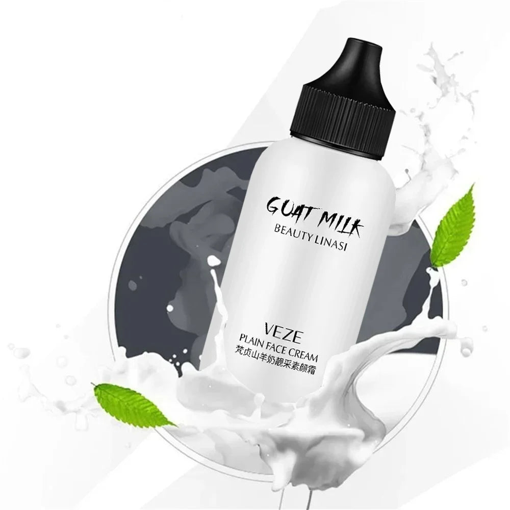 Matte Face Liquid Foundation Goat Milk Cream Natural Whitening Full Coverage Waterproof Brightening Cover Dark Circle Concealer