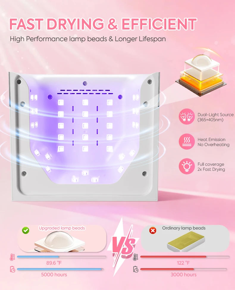 168W UV LED Nail Lamp 36LEDS Gel Polish Drying Lamp With Automatic Sensing 4 Timer Professional Nail Dryer Manicure Salon Tools