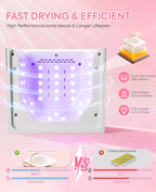 168W UV LED Nail Lamp 36LEDS Gel Polish Drying Lamp With Automatic Sensing 4 Timer Professional Nail Dryer Manicure Salon Tools