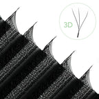 NATUHANA W-Shaped 4D 5D Volume Eyelash Extensions Premade Volume Fans W Shape Lashes Natural Soft False Eyelashes for Makeup