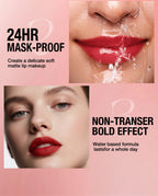 Integrated waterproof lipliner+lipstick lipstick lipstick set,no smudge,no fade,no cup,durable,easy to create a perfect makeup!