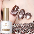 BORN PRETTY 10ml Silver Water Light Cat Magnetic Gel Nail Polish Nail Supplies Vernis Semi Permanent Gel for Fall Winter Nails