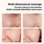 Light and Comfortable Concealer Foundation Cream, Long-lasting and Brightening Moisturizing Double-ended Foundation Cream