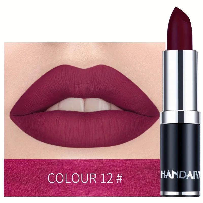 Matte Lipstic Long-Lasting, High-Pigment Velvet Finish, Smooth & Non-Drying Formula, Multiple Bold Shades for All Skin Tone
