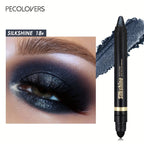 PECOLOVERS Champagne Brown Metallic Eyeshadow Stick - Waterproof, Long-Lasting Glitter Highlighter & Brightening Pencil Crayon