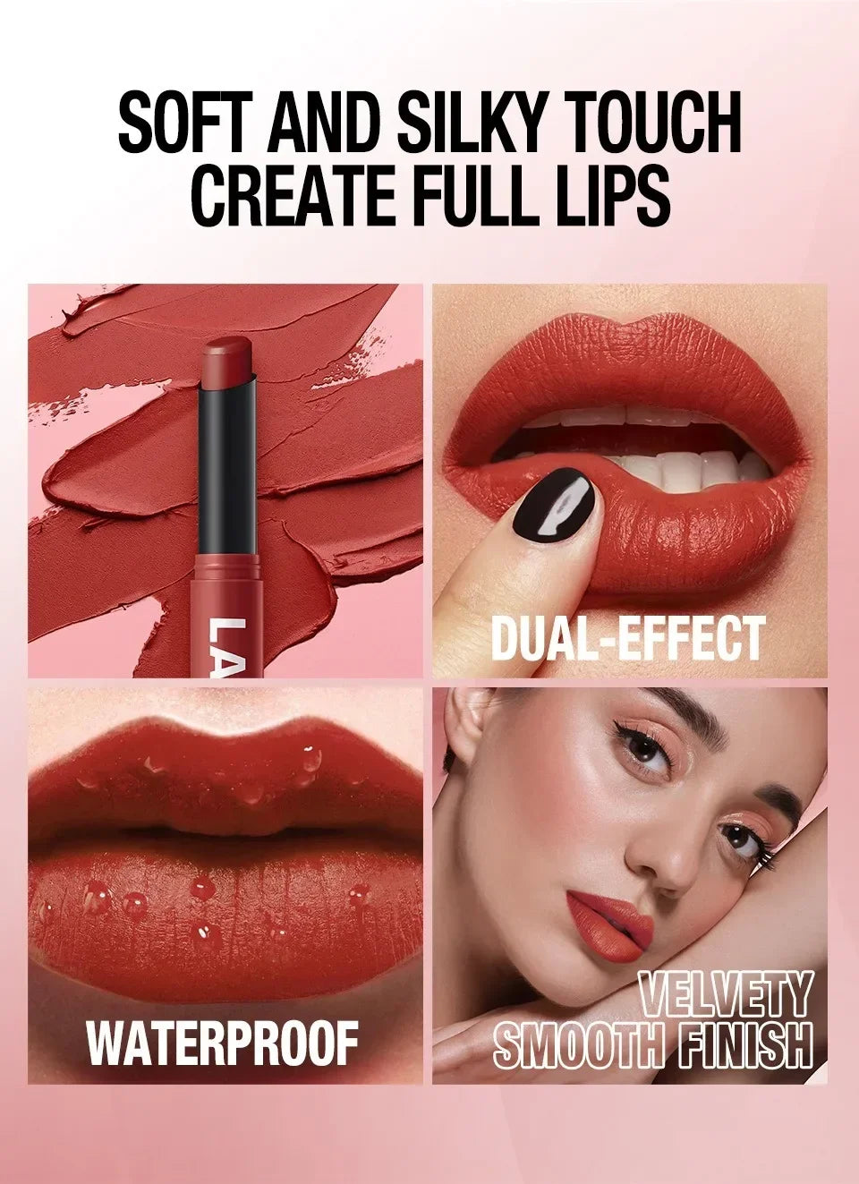 New Rotating Velvet Matte Lipstick Long Lasting Waterproof Lipstick Non-Stick Cup Lip Stain Tint Cosmetics Pencil Liner Makeup