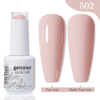 Arte Clavo Transparent Nude Pink Color Jelly Gel Nail Polish Semi Permanent 15ml Top Coat Soak Off UVLED Varnish Nail Art Design