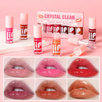 MAGIC CASA 6-Piece Set Water-Gloss Jelly Lip Oil - Plumping, Hydrating, Makeup Base, Long-Lasting Moisture