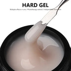 MSHARE Low Heat Milky Self Leveling Construction Gel for Nail Extension Medium Thick Natural Builder Reinforce UV Led Gel 142g