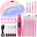 Manicure UV LED Lamp Kit Set UV Lamp and 20000RPM Nail Drill Machine Kit and Remove Dead Skin Manicure Tools Set