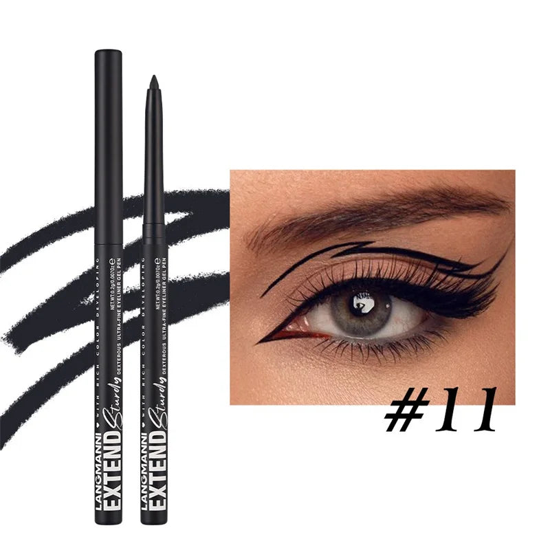 Waterproof Eyeliner Gel Pencil Gold Brown Lying Silkworm Pen Soft Easy Wear High Pigment Matte Eyeliner Lasting Shiny Eye Makeup