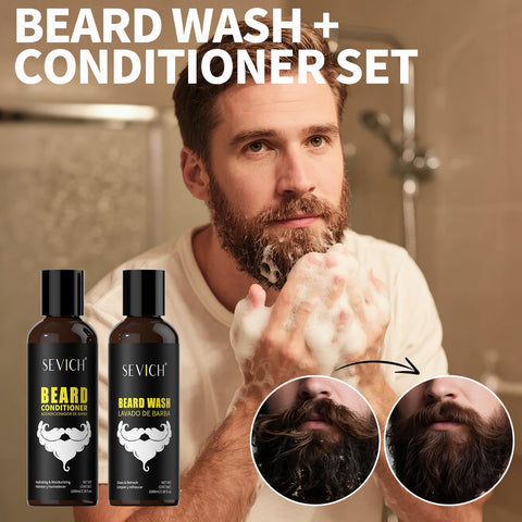 Men's Beard Care Kit Beard Clean Shampoo moisturize Beard Conditioner Beard Wash Natural Beard Care Beard Styling Products