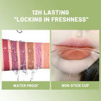 Matte velvet lip glaze, long-lasting waterproof non-sticky, smooth and easy to apply, smudge-proof, moisturizing cream formula