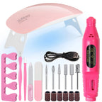 Manicure UV LED Lamp Kit Set UV Lamp and 20000RPM Nail Drill Machine Kit and Remove Dead Skin Manicure Tools Set