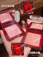 Little Ondine 3D Blush Palette Brighten Face Natural Makeup Blusher Lip Glaze Eyeliner Mascara