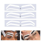 10Pcs Disposable Eyebrow Stencil Sticker Grooming Brow Shaper Template Eyebrow Tattoo Tint Airbrush Auxiliary Make Up Tool