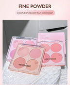 4 Colors Blush Powder Face Makeup Set Mixed Sweet Warm Colors Matte Cheek Powder Facial Beauty Cosmetic Makeup Blush