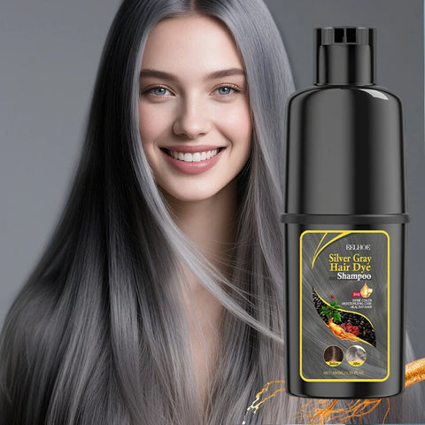 100ml Gray Color Hair Dye Shampoo 3 in 1 Oil Control Clean Hair Restoration Damage Repar Professional Hair Colors Dye Shampoo