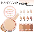8 Color Matte Face Pressed Powder 24 Hours Oil Control Natural Setting Powder Foundation Full Coverage Waterproof Lasting Makeup
