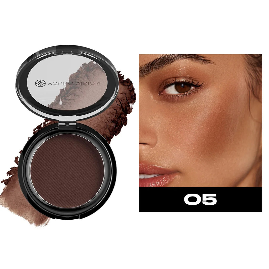 Waterproof Contouring Powder Palette Matte Finishing Bronzer Hairline Modify Nose Shadow Buildable Coverage for All Skin Tones