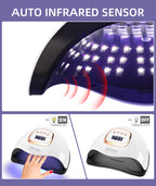 DianaBeauty 380W LED UV Lamp Dryer for Nails Gel Polish Drying Lamp with 4 Timer Setting Auto Sensor Professional Nail Light