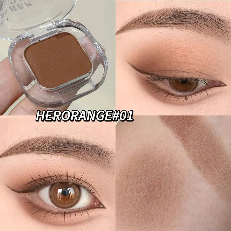 Monochrome Eyeshadow Palette Matte Wine Red Brown Eye Shadow Smoky Pearl Glitter Earth Low Saturation Matte Eye Shadow Makeup