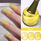 BORN PRETTY 10ml Translucent Jelly Nude Gel Nail Polish Colorful  Varnish Semi Permanent UV LED Nail Art  Manicure Gel