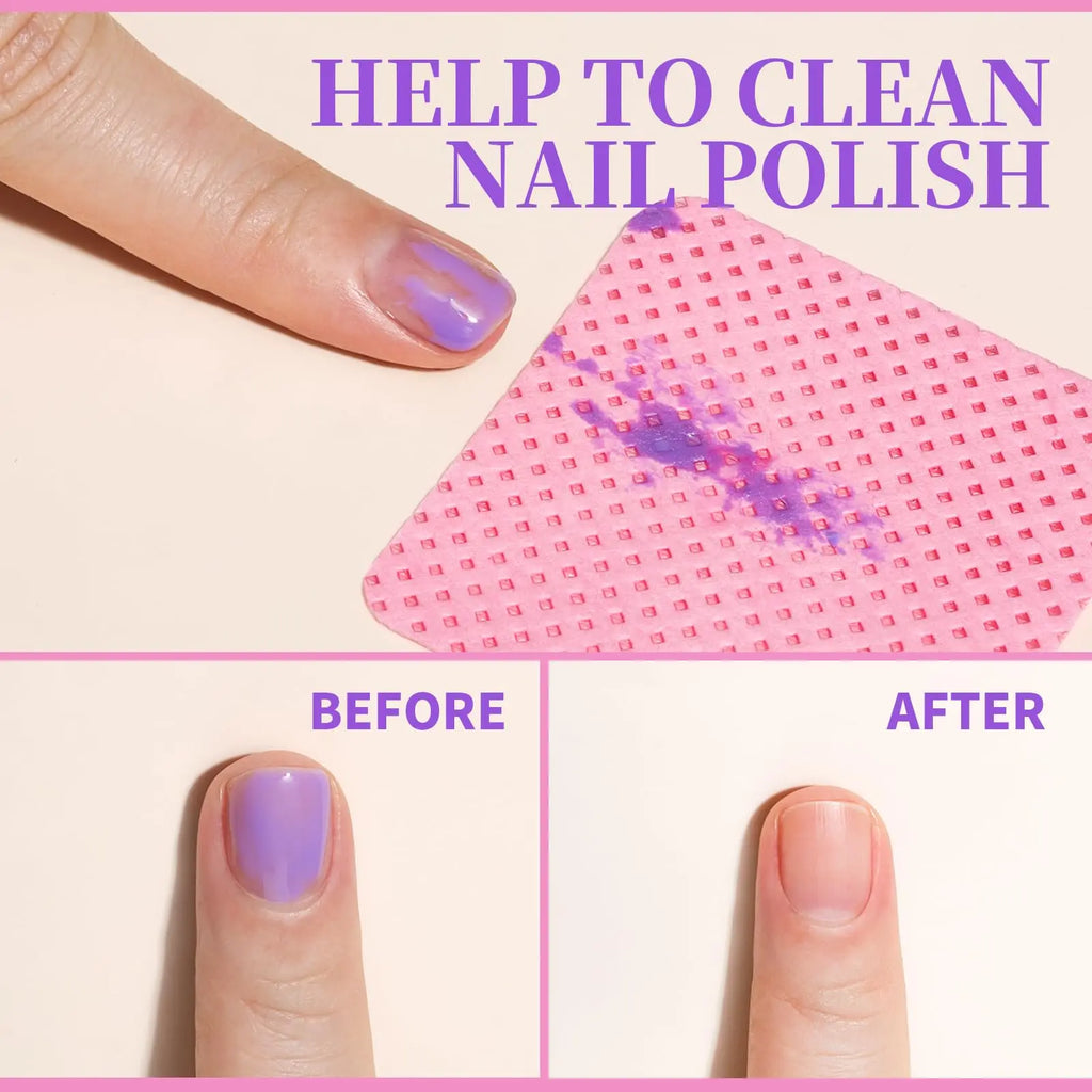 YIKOOLIN 200 Pieces Lint-Free Nail Wipes Eyelash Glue Wipes Nail Polish Removal Wipes for Professional Eyelash Extension Product