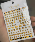 Press on Nails Tiger Symbol Nails Decals Design Fierce Wild Animal Leopard Decoration Manicure Stickers Nails Accessories Tools