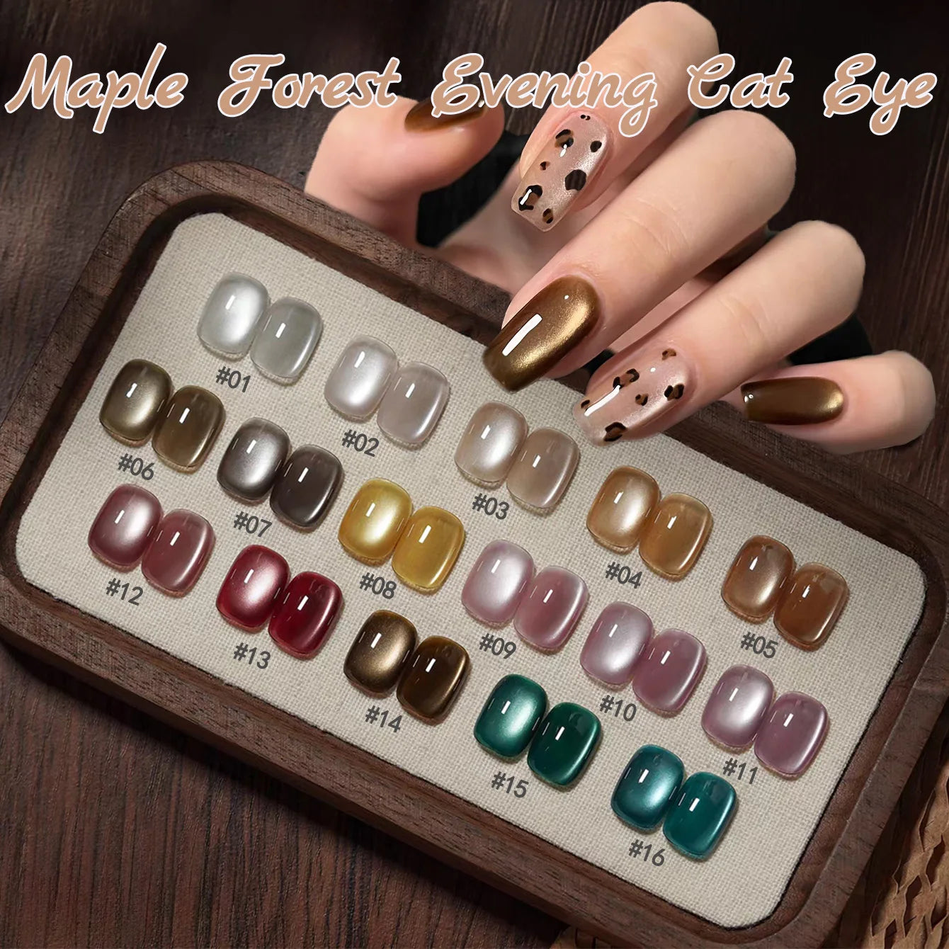 MIANEL 12ML 1-12pcs Jiannan Bistro Cat Eye Gel Nail Polish Blue Nails White Nails Pink Nails Nail Art Use Nail Supplies