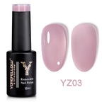 YOKEFELLOW 10ml Jelly Nude Gel Nail Polish High Quality Translucent Pink Nail Gel Varnish Soak Off UV Gel Polish Long Lasting