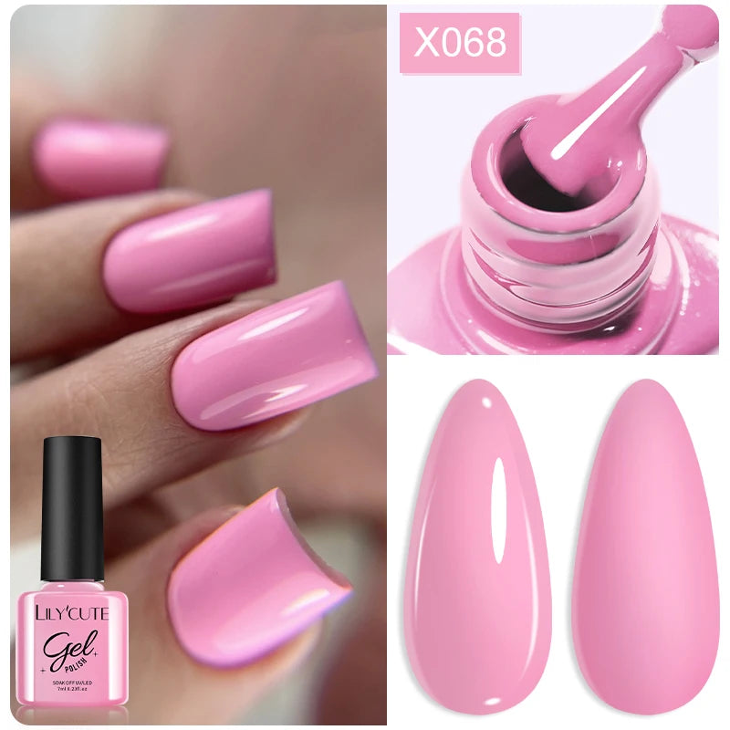 LILYCUTE 7ml Metallic Gel Nail Polish Red Chrome Effect Soak Off UV Gel Varnish Semi Permanent Nail Art Manicure Base Top Coat