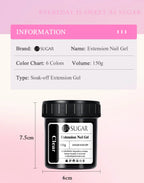UR SUGAR 150g Transparent Nail Extension Gel Jelly White Light Pink Acrylic French Nail Art UV LED Gel Semi Permanent Manicure
