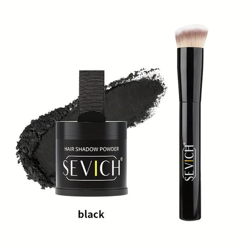 SEVICH Hairline Powder With Brush Black Root Cover Up Instant Waterproof Hairline Shadow Powder Hair Concealer Coverage Makeup