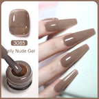 Arte Clavo Transparent Nude Pink Color Jelly Gel Nail Polish Semi Permanent 15ml Top Coat Soak Off UVLED Varnish Nail Art Design